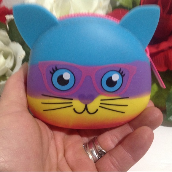 NWOT Silicone Coin Purse Cat Face with Ears - Picture 5 of 10